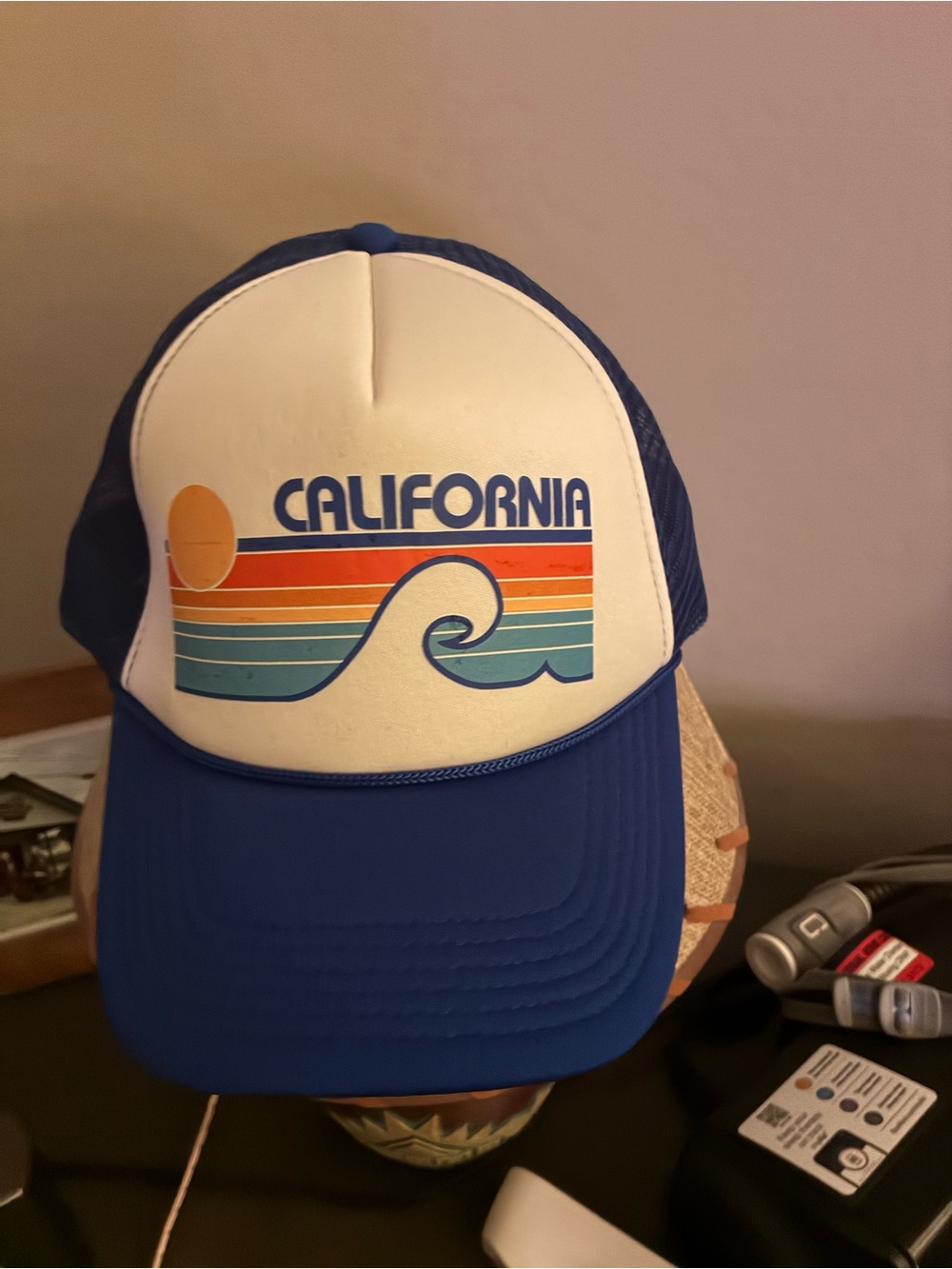 California Wave Trucker Hat - Blue